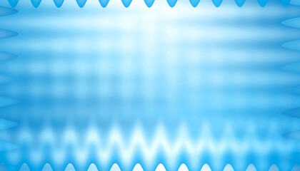 Blue and white abstract blurred checkered wave frame, illustration. AI