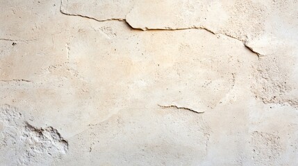 Beige textured wall with cracks