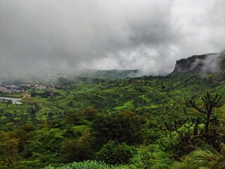 clouds over the mountains