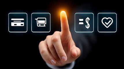 Online Shopping Interface with Hand Pointing