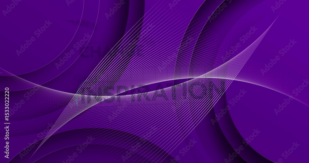 Aufkleber flowing abstract purple wave sweeping across digital canvas, with circular gradients adding depth