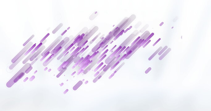 Displaying elongated purple bars and capsule elements overlapping diagonally in digital artwork