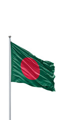 Bangladesh National Flag Waving on Transparent Background


