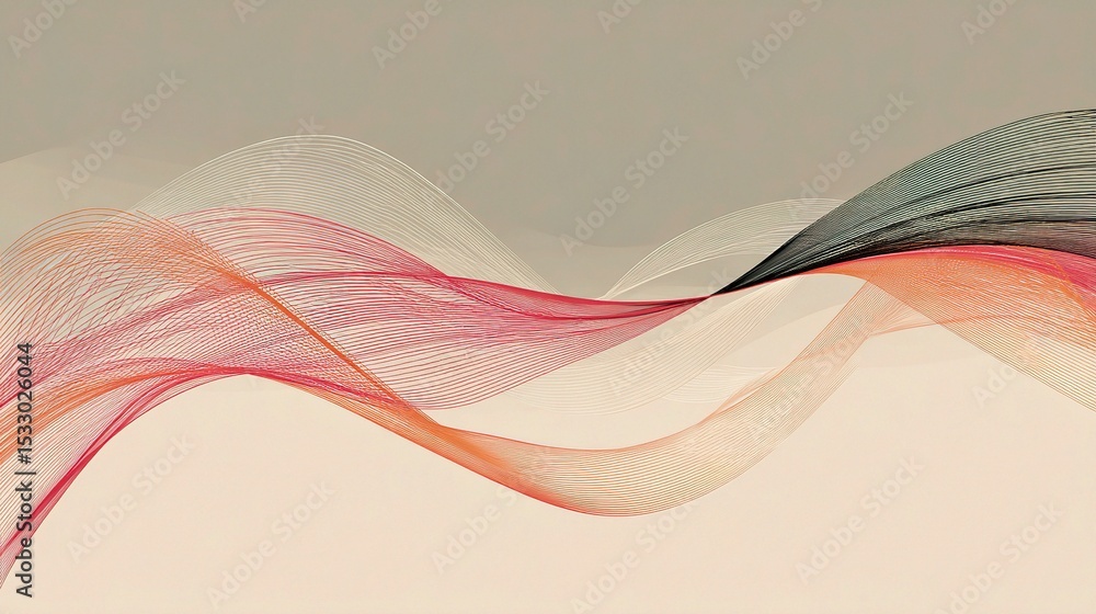 Aufkleber abstract business background with flowing lines and waves design