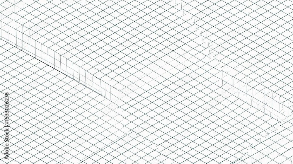 Poster isometric grid paper pattern in vector format for design projects