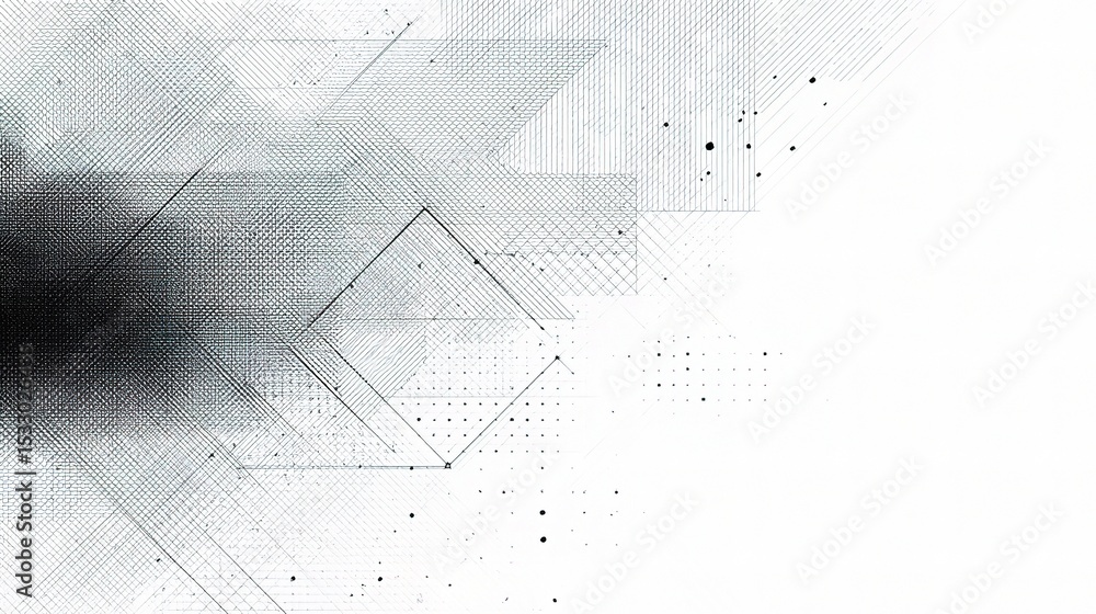Poster geometric design with clean lines and layered elements for vector art