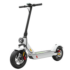 White Electric Scooter Isolated on transparent background, PNG 