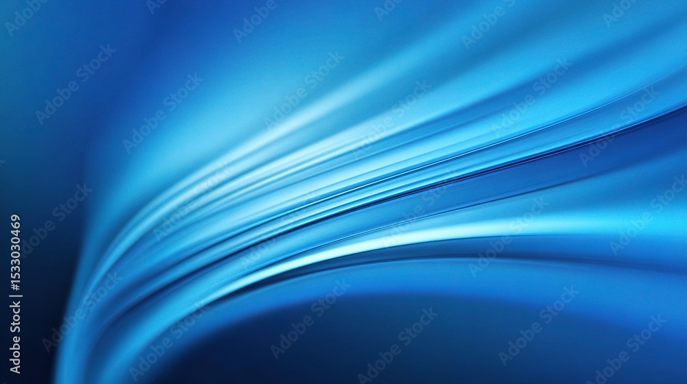 Poster smooth abstract blue background with curved design elements