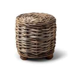 wicker basket isolated on white