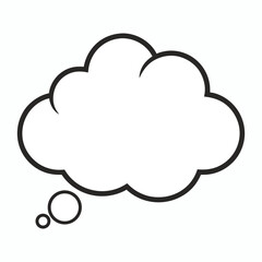 Thought bubble outline (cloud-shaped)