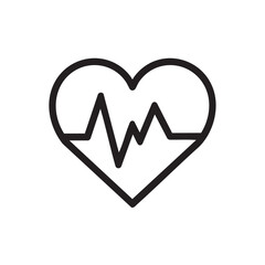 Heartbeat symbol representing health and vitality for wellness designs