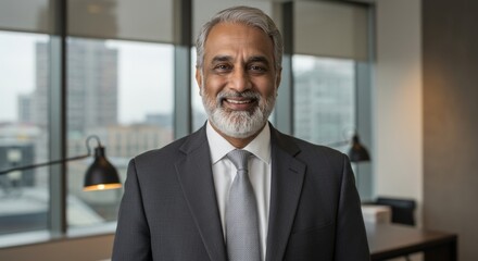  handsome senior Indian businessman