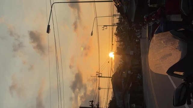 beautiful of sunset in the beach