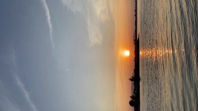 beautiful of sunset in the beach