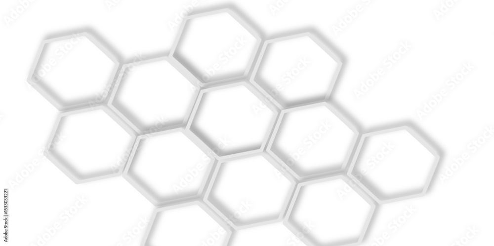 Poster cluster with soft shadows blurred white honeycomb pattern with soft edges and subtle gray lines crea