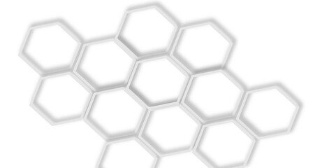  cluster with soft shadows Blurred white honeycomb pattern with soft edges and subtle gray lines creating a geometric design.