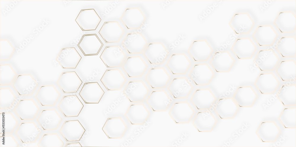 Poster colorful gradient hexagon pattern line design element.