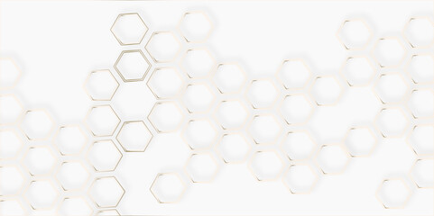colorful gradient hexagon pattern line design element.