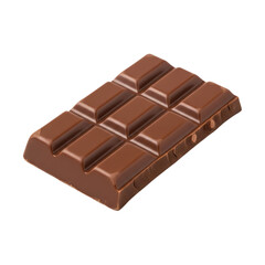 chocolate bar on white background PNG file 