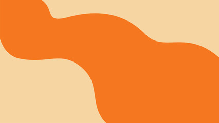 Cream and orange liquid flow background