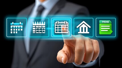 Interactive Digital Calendar Interface: Touchscreen Scheduling