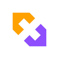 Letter X house creative negative space logo