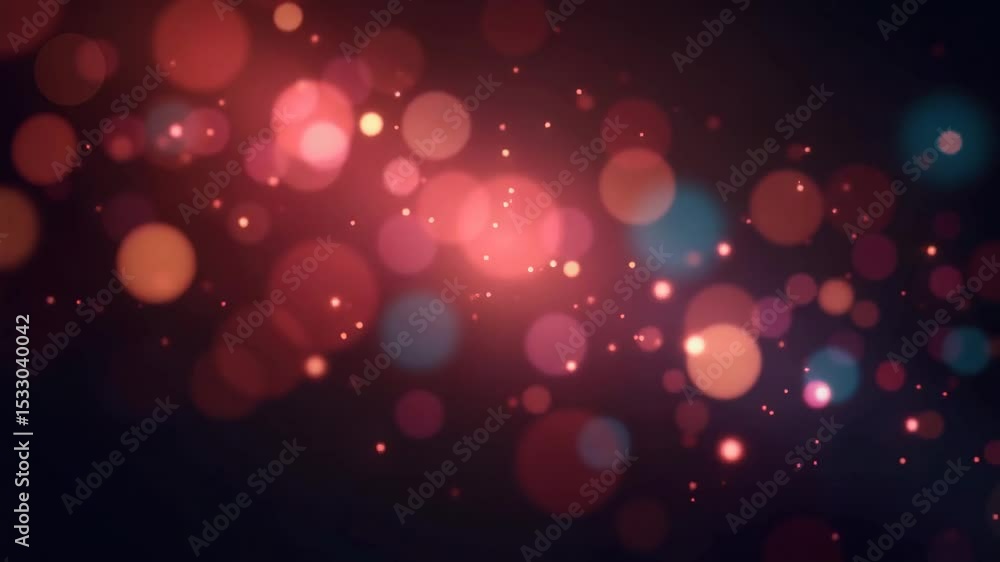 Poster abstract colorful bokeh background with vivid light circles