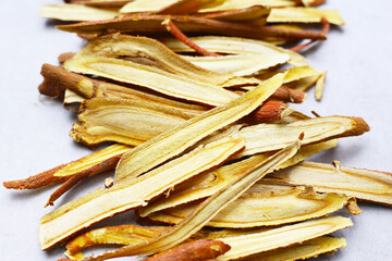 Liquorice root herbs, herbal slices