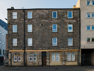 A traditional tenement building, Leith, Edinburgh, Scotland, United Kingdom