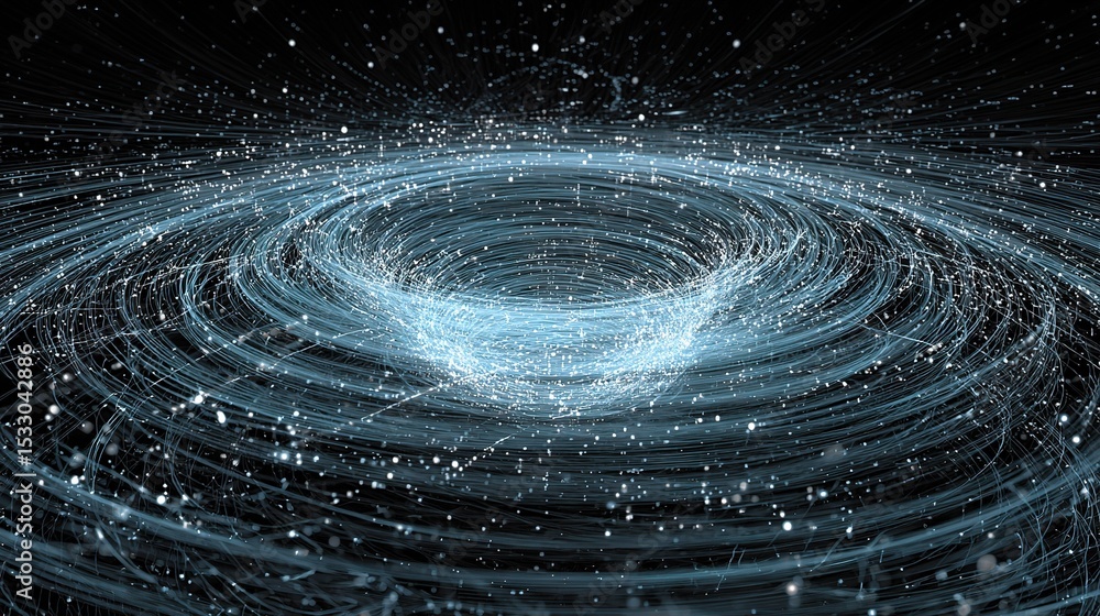 Poster floating big data vortex in a cyber environment with gigapixel scale