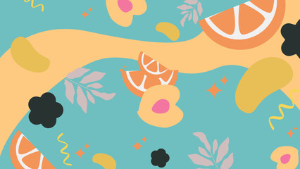 Orange slice abstract background