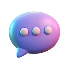 3d speech bubbles on a transparent background