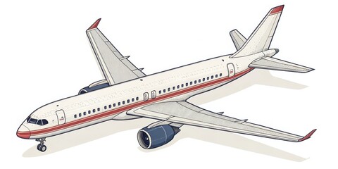 Isometric Airplane Illustration, Aviation , Aircraft