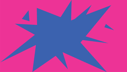 Blue burst on pink background