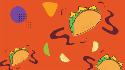 Cilantro Taco Snack Background