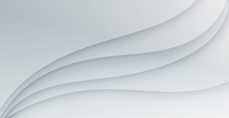 Abstract blue wavy lines on white background - Vector illustration