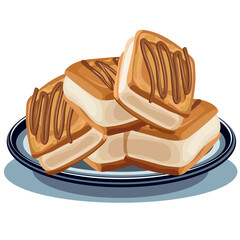 cookies with milk filling on a plate