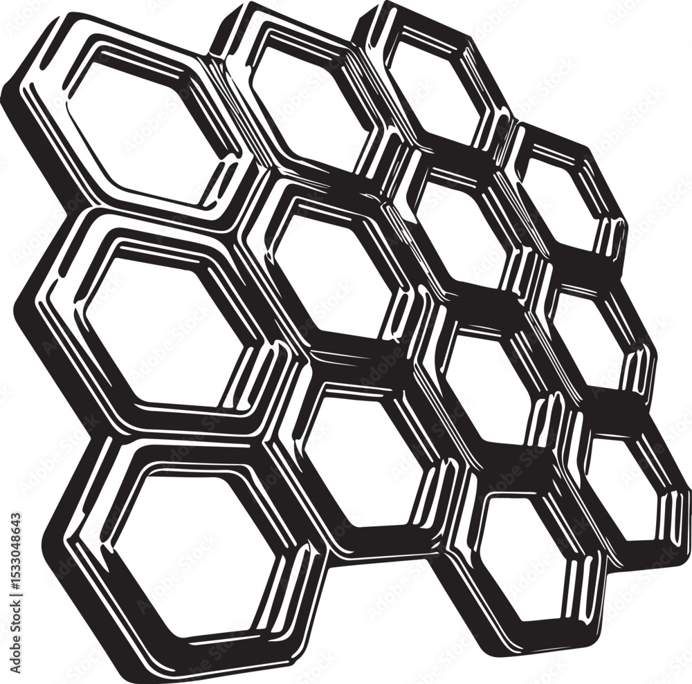 Poster seamless hexagonal pattern design: an abstract honeycomb vector illustration for a geometric texture