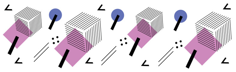 Abstract background with different geometric shapes - Vector illustration