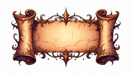 Ornate scroll banner.