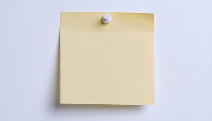 Blank yellow sticky paper note isolated on transparent background