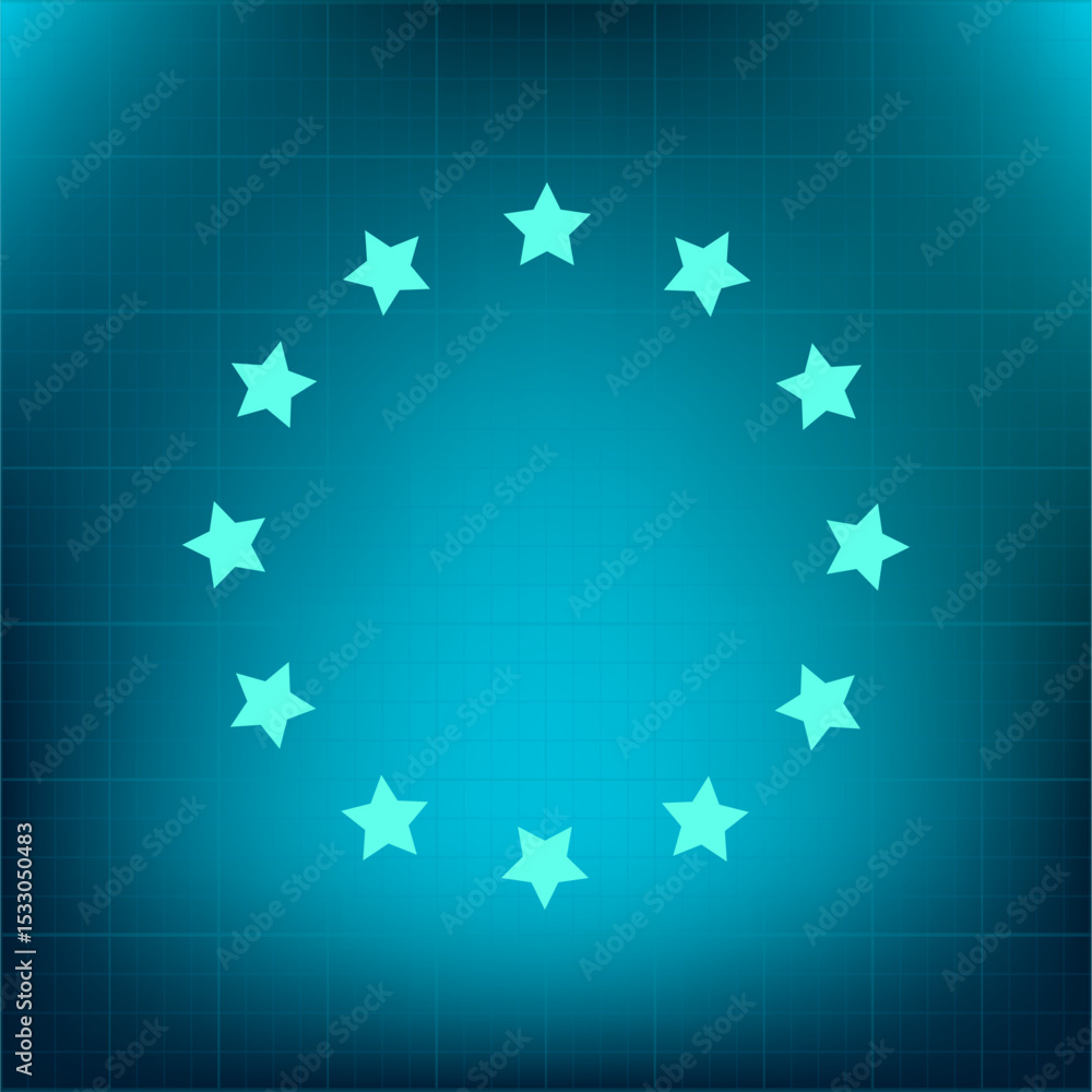 Poster vector icon on a blue background with a gradient