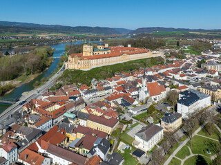 Melk in Austria. Old town panorama