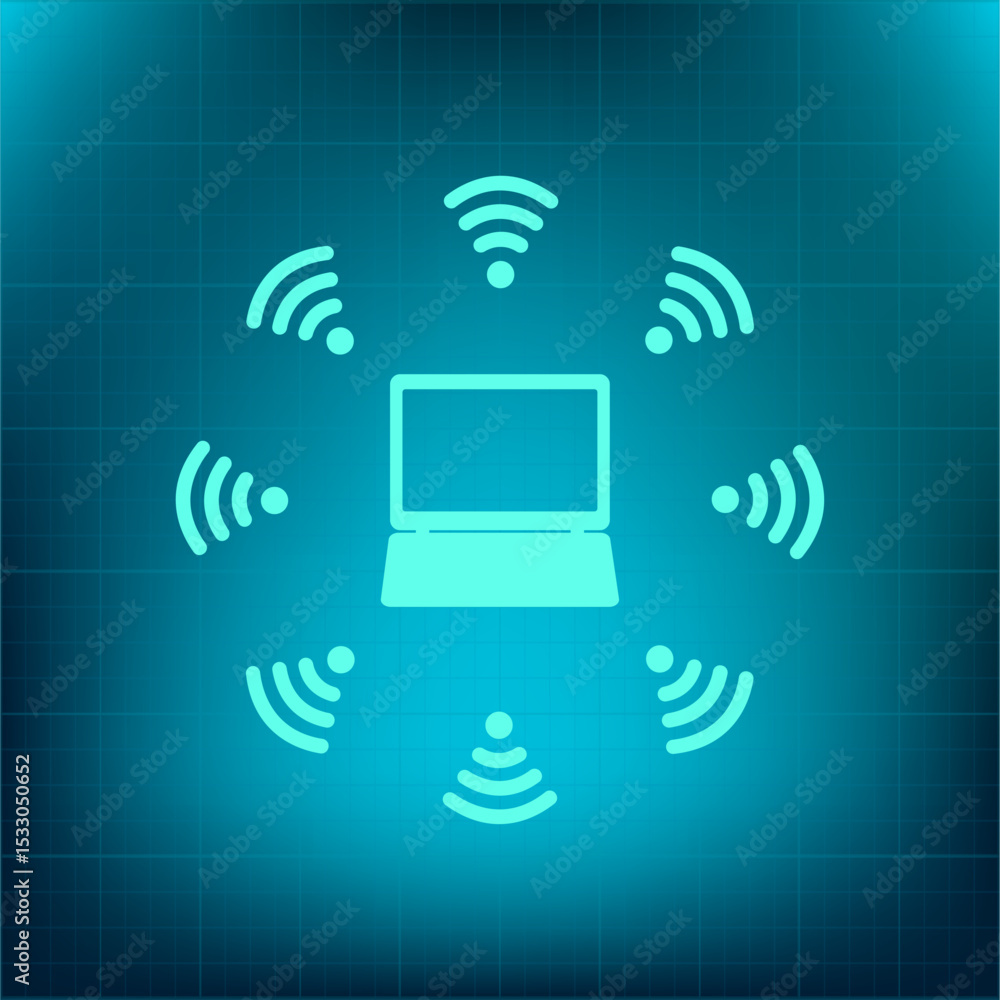 Poster vector icon on a blue background with a gradient