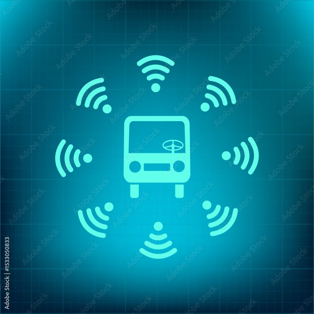 Poster vector icon on a blue background with a gradient