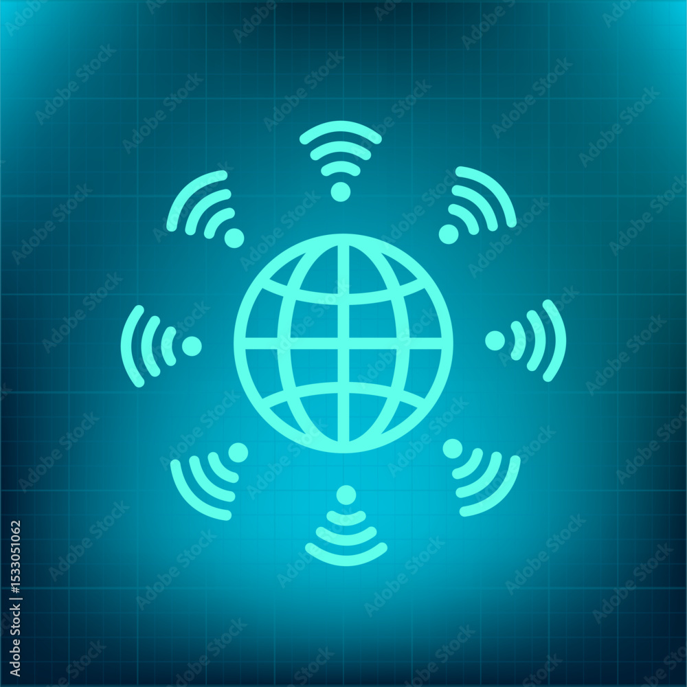 Poster vector icon on a blue background with a gradient