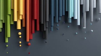 Symmetrical arrangement of vibrant colors creates a stunning effect against a dark background, highlighting each unique tone with clarity
