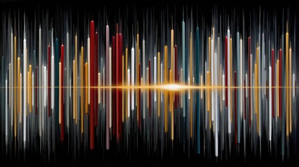 Symmetrical arrangement of vibrant colors creates a stunning effect against a dark background, highlighting each unique tone with clarity