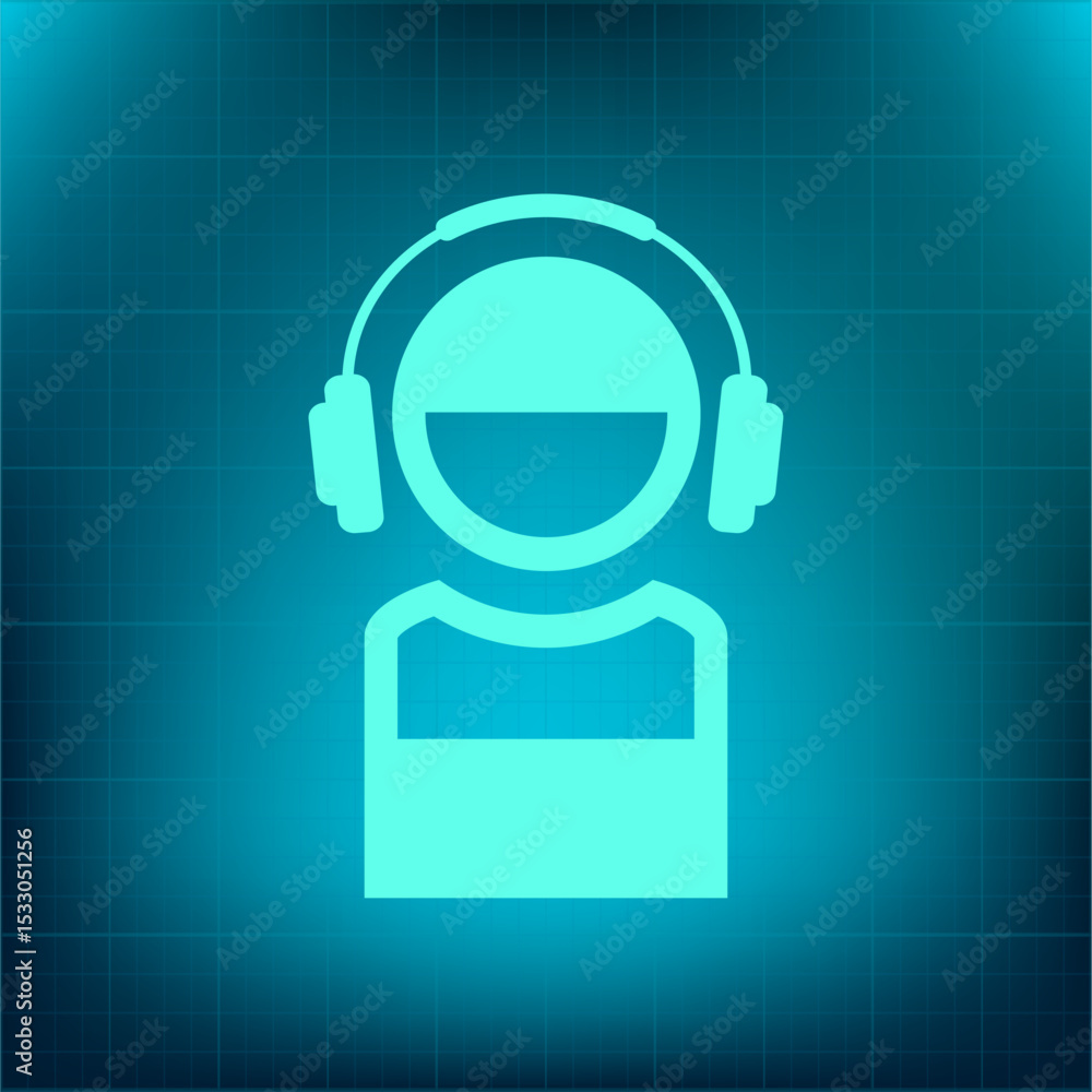 Poster vector icon on a blue background with a gradient