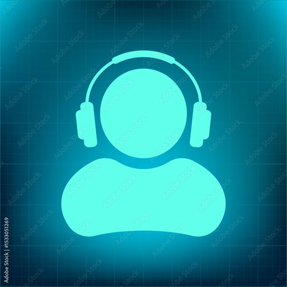 Poster vector icon on a blue background with a gradient